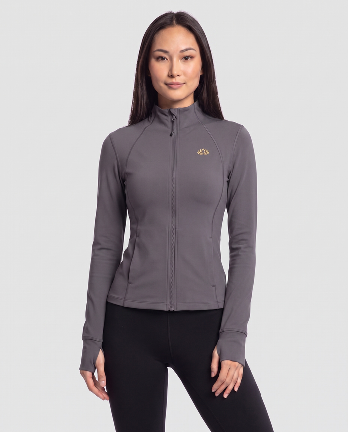 Bloom Zip Jacket in Charcoal